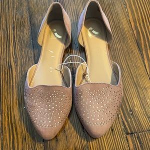 Avery D’Orsay flats by Report blush pink and gold